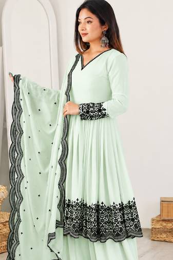 Designer anarkali suit dupatta for women