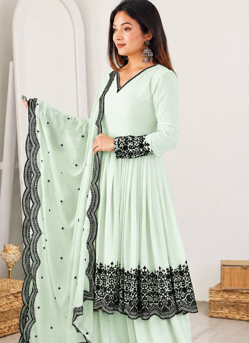 Designer anarkali suit dupatta for women
