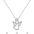 925 Sterling Silver CZ Angel Guardian Pendant Necklace Set for Women