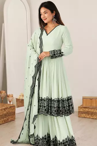 Designer anarkali suit dupatta for women