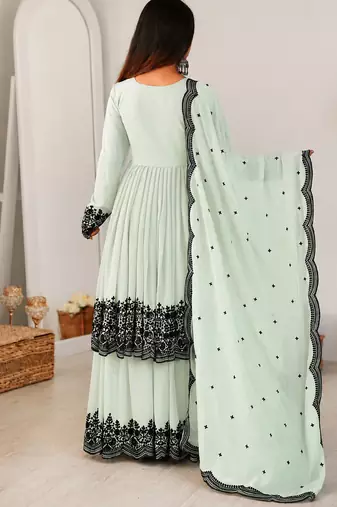 Designer anarkali suit dupatta for women