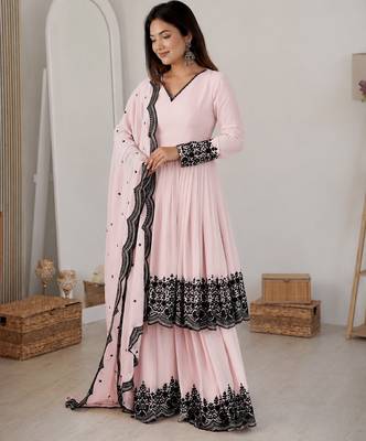 Designer anarkali suit dupatta for women 1
