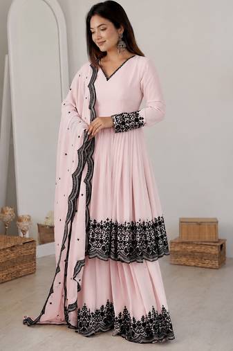 Designer anarkali suit dupatta for women