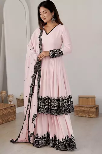 Designer anarkali suit dupatta for women
