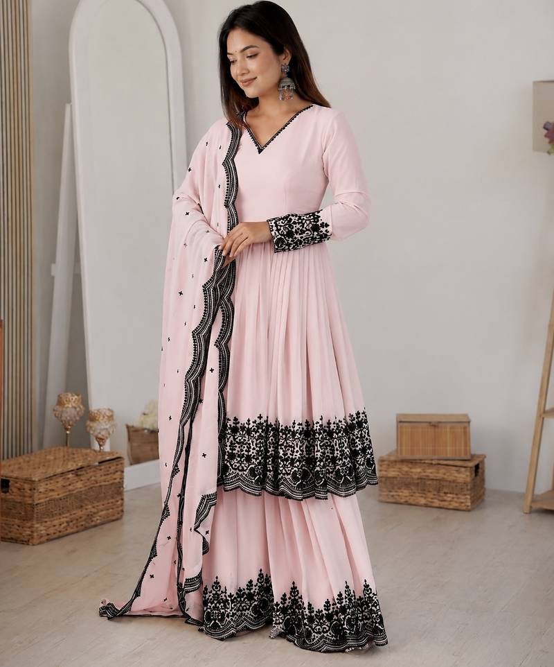 Designer anarkali suit dupatta for women