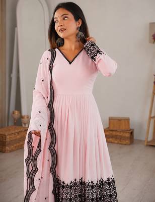 Designer anarkali suit dupatta for women 2