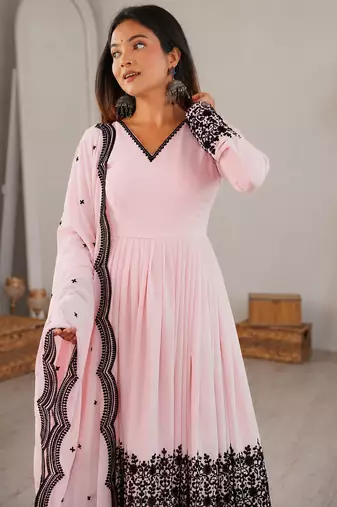 Designer anarkali suit dupatta for women