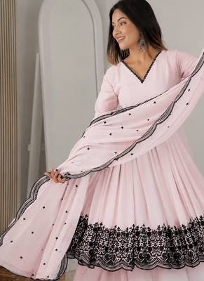 Designer anarkali suit dupatta for women 3