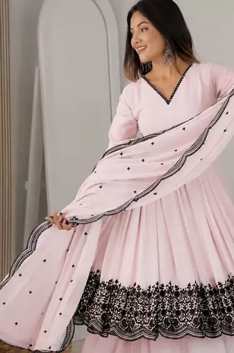 Designer anarkali suit dupatta for women