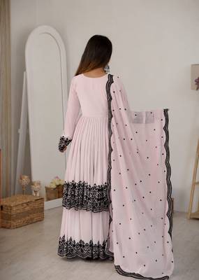 Designer anarkali suit dupatta for women 4
