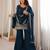 Women ethnic embroidered regular kurta with sharara & with dupatta