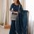 Women ethnic embroidered regular kurta with sharara & with dupatta