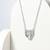925 Sterling Silver Double Heart Interlocking Pendant Necklace Set for Women