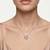 925 Sterling Silver Double Heart Interlocking Pendant Necklace Set for Women