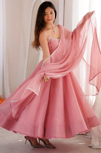 Designer anarkali suit ready to wear kurta pant dupatta for women