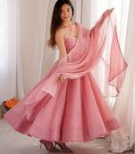 Designer anarkali suit ready to wear kurta pant dupatta for women