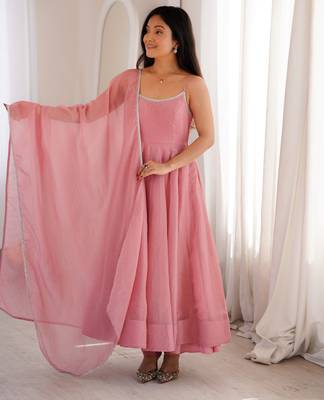 Designer anarkali suit ready to wear kurta pant dupatta for women 3