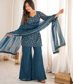 Designer salwar suit ready to wear kurta pant dupatta for women