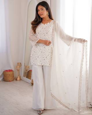 Designer salwar suit ready to wear kurta pant dupatta for women 1