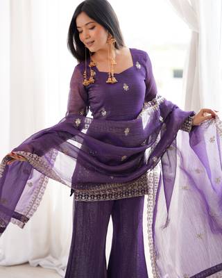 Designer salwar suit ready to wear kurta pant dupatta for women 3