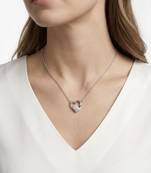 925 Sterling Silver Open Heart Pendant Necklace Set  for Women