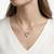 925 Sterling Silver Open Heart Pendant Necklace Set  for Women