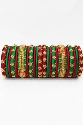 Handmade Silk Thread Bangle Beautiful Multicolour combination for girls and woman partywear