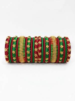 Handmade Silk Thread Bangle Beautiful Multicolour combination for girls and woman partywear 1