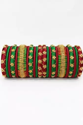 Handmade Silk Thread Bangle Beautiful Multicolour combination for girls and woman partywear