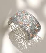 Multicolor diamond cut bracelet