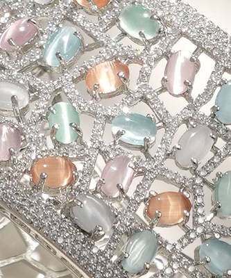Multicolor diamond cut bracelet 2