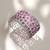Ruby red stones diamond cut bracelet
