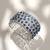 Royal blue stones diamond cut bracelet