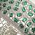 Green stones diamond cut bracelet