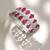 Ruby red stones diamond cut bracelet