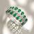Emerald green stones diamond cut bracelet