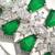 Emerald green stones diamond cut bracelet