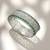 Emerald green stones diamond cut bracelet