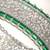 Emerald green stones diamond cut bracelet