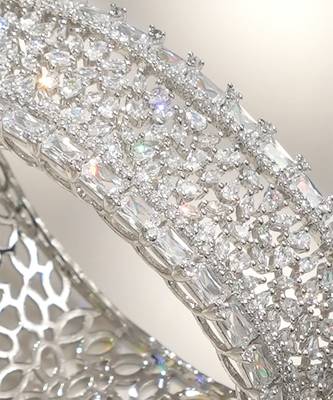 White diamond cut zircon bracelet 2