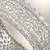 White diamond cut zircon bracelet