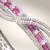Pink stones diamond cut bracelet