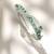 Green stones diamond cut bracelet