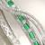 Green stones diamond cut bracelet