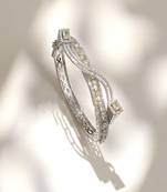 Citrine yellow stone diamond cut bracelet