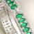 Emerald green stones diamond cut bracelet