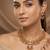 Gold plated multicolor choker necklace set