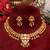 Gold plated multicolor choker necklace set