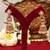 Gold plated kundan polki double layered necklace set