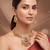 Gold plated multicolor stones royal necklace set